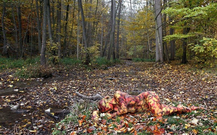 Mία οφθαλμαπάτη στο δάσος - Το γυμνό μοντέλο που έγινε ένα με τη φύση [εικόνες]  | iefimerida.gr 4