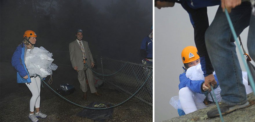 Φωτογραφίσεις γάμου για... κασκαντέρ -Κρέμονται με τα νυφικά στο κενό για ΤΗ φωτογραφία [εικόνες] | iefimerida.gr 4