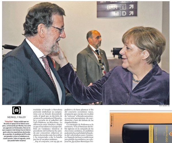 Το χάδι της Μέρκελ στον Ραχόι μόλις είδε το σημάδι από τη γροθιά [εικόνες] | iefimerida.gr 1