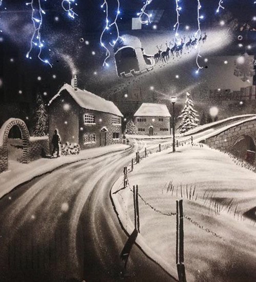 Εργα τέχνης με σπρέι χιονιού -Μια εφήμερη τέχνη [εικόνες]  | iefimerida.gr 1