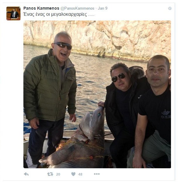 Οργή WWF για τη φωτογραφία του Καμμένου με τον καρχαρία: «Η εικόνα είναι ντροπιαστική» [εικόνα] | iefimerida.gr 0