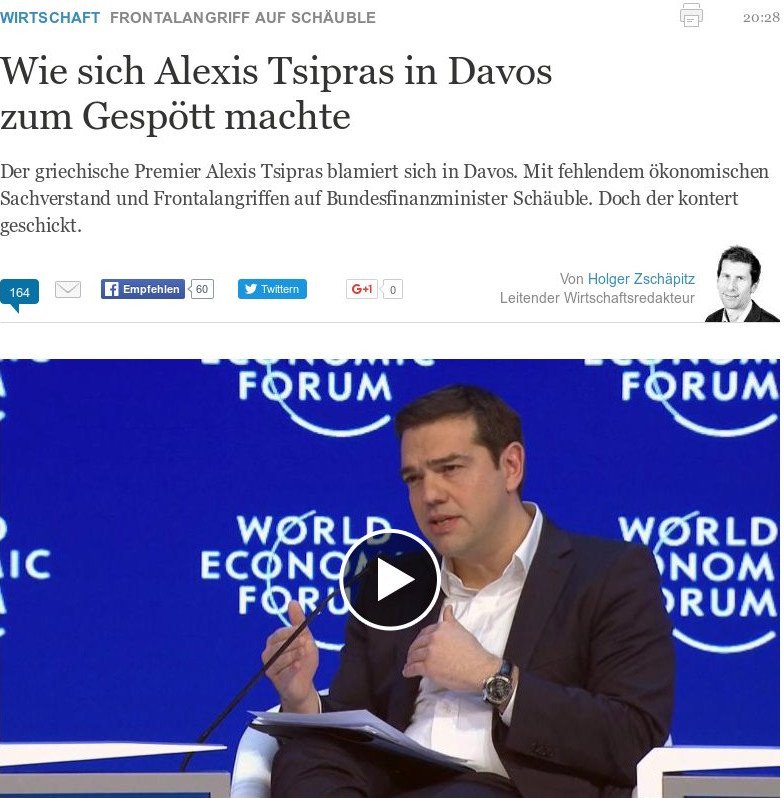Die Welt: O Αλέξης Τσίπρας έγινε περίγελος στο Νταβός | iefimerida.gr 0