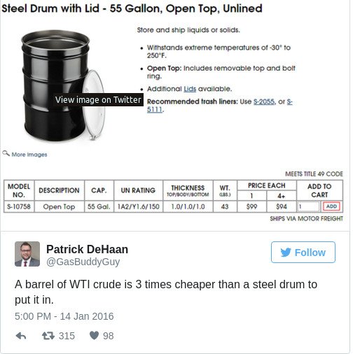 Ολα όσα κοστίζουν λιγότερο από ένα βαρέλι πετρελαίου -Το Τwitter τρολάρει [εικόνες] | iefimerida.gr 1