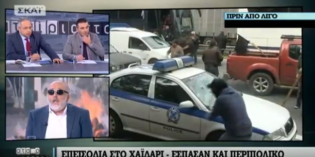 Η στιγμή που οι αγρότες έσπασαν περιπολικό στο Χαϊδάρι [εικόνες] | iefimerida.gr 2