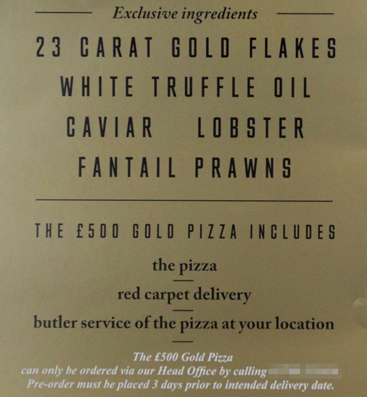 Πίτσα 24 καρατίων: Με χαβιάρι, τρούφα και φύλλα χρυσού - Κοστίζει «μόλις» 650 ευρώ[εικόνες]  | iefimerida.gr 4