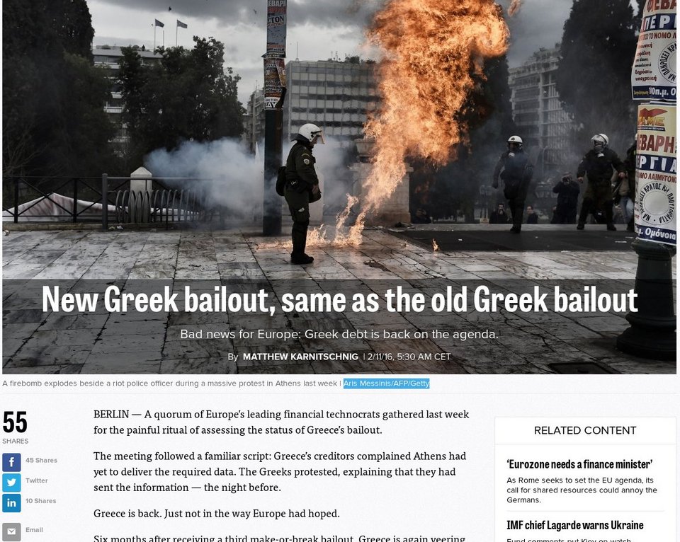 Politico: Ο Τσίπρας θα ξαναμπεί σε αντιπαράθεση με τους δανειστές | iefimerida.gr 1