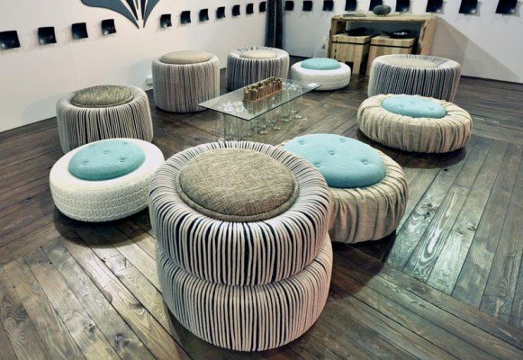 Ελαστικά αυτοκινήτου γίνονται σκαμπό, καθρέφτες, τραπεζάκια [εικόνες] | iefimerida.gr 6