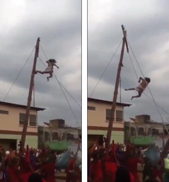 Νεαρός που υποδύεται τον Ιησού πέφτει από το σταυρό στο κενό, σε αναπαράσταση της σταύρωσης [εικόνες & βίντεο] | iefimerida.gr 1