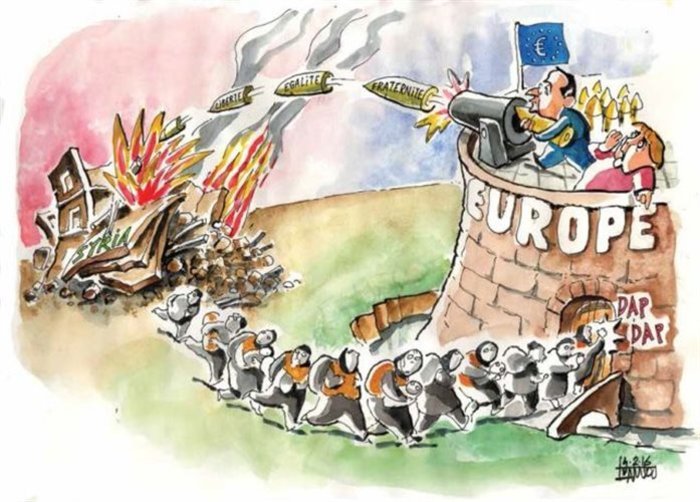 Μετέωρο βήμα στη Ρόδο - 28 σκιτσογράφοι για το προσφυγικό. Στα εγκαίνια, ο ΠτΔ [εικόνες] | iefimerida.gr 4