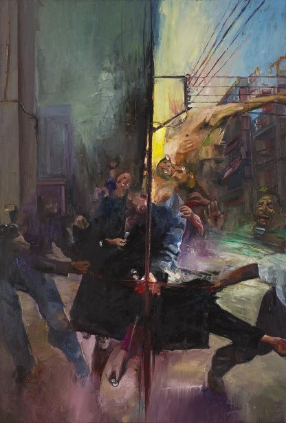 Καθημερινοί άνθρωποι μέσα στο αστικό τοπίο – Ζωντανά λάδια σε μουσαμά της Αμαλίας Ζογλοπίτου [εικόνες] | iefimerida.gr 2