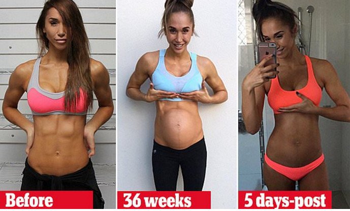 Η έγκυος με τους κοιλιακούς, 5 ημέρες μετά τη γέννα [εικόνες] | iefimerida.gr 1