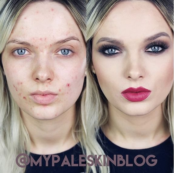 Μία ακομπλεξάριστη μπλόγκερ- Δείχνει πώς το μακιγιάζ την κάνει θεά [εικόνες] | iefimerida.gr 0