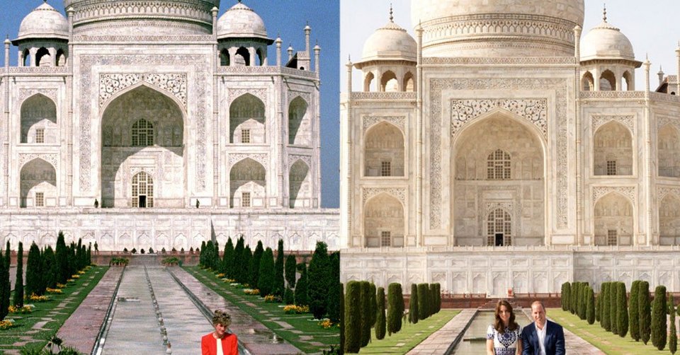 Κέητ και Γουίλιαμ στο παγκάκι που κάθησε η Νταϊάνα στο Ταζ Μαχάλ [εικόνες] | iefimerida.gr 2