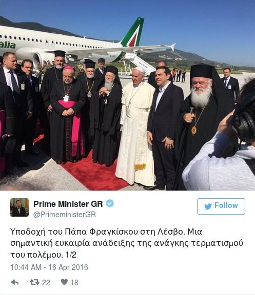 Στη Λέσβο ο Πάπας Φραγκίσκος -Ιστορική επίσκεψη για το προσφυγικό | iefimerida.gr 18