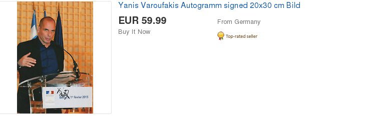 Πόσο κοστίζει ένα αυτόγραφο του Βαρουφάκη -Πωλείται στο ebay [εικόνες] | iefimerida.gr 1