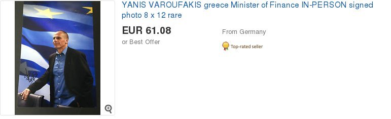 Πόσο κοστίζει ένα αυτόγραφο του Βαρουφάκη -Πωλείται στο ebay [εικόνες] | iefimerida.gr 0