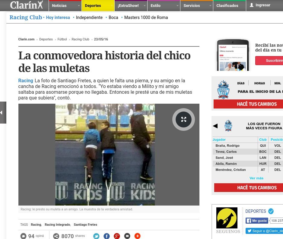 Η φωτογραφία της χρονιάς - Αγόρι 10 ετών με ένα πόδι χαρίζει τη μία πατερίτσα στον φίλο του για να δουν ποδόσφαιρο [εικόνες & βίντεο] | iefimerida.gr 0