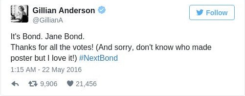 Ψήφισε τον #NextBond -Πρωτιά στο διαδίκτυο για γυναίκα στον ρόλο του πράκτορα | iefimerida.gr 1