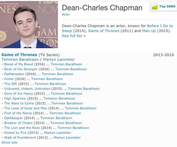 Ο ήρωας του Game of Thrones είχε άλλο ρόλο στην τρίτη σεζόν [εικόνες] | iefimerida.gr 1