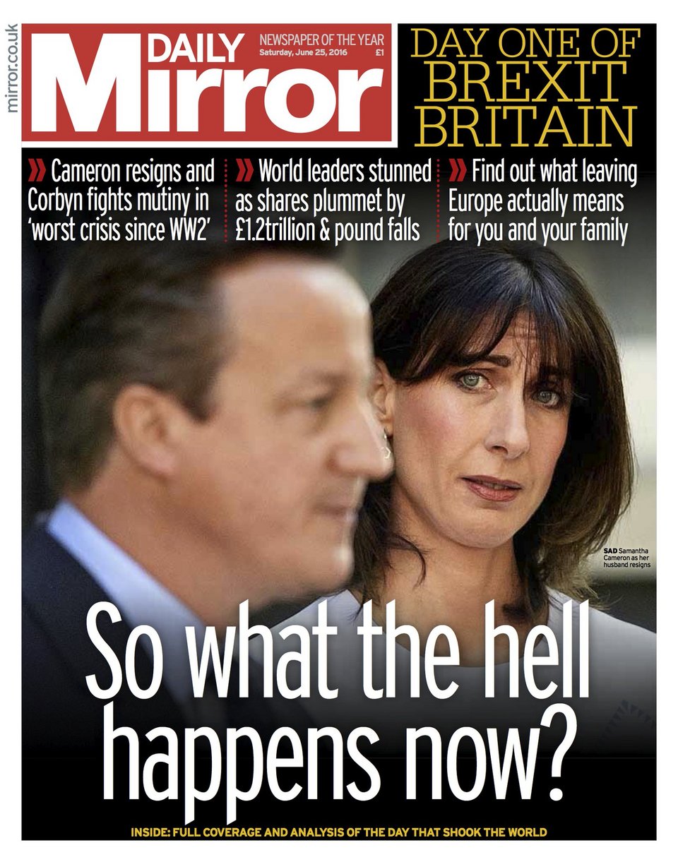 Τα πρωτοσέλιδα του Brexit: Καλή τύχη Βρετανία [εικόνες] | iefimerida.gr 8