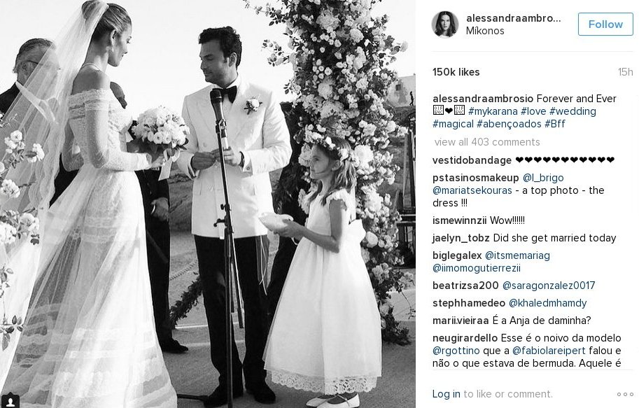 Η κόρη της Αμπρόζιο παρανυφάκι στο γάμο της Μπαρός στη Μύκονο [βίντεο] | iefimerida.gr 1