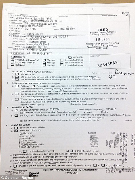 Αυτή είναι η αίτηση διαζυγίου που κατέθεσε η Αντζελίνα Τζολί [εικόνες] | iefimerida.gr 0
