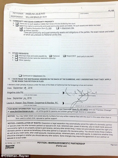 Αυτή είναι η αίτηση διαζυγίου που κατέθεσε η Αντζελίνα Τζολί [εικόνες] | iefimerida.gr 2