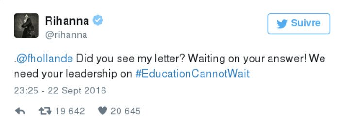 Ο διάλογος της Ριάνα με τον Φρανσουά Ολάντ, στο Twitter -Τι του ζήτησε [εικόνες] | iefimerida.gr 0