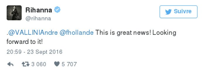 Ο διάλογος της Ριάνα με τον Φρανσουά Ολάντ, στο Twitter -Τι του ζήτησε [εικόνες] | iefimerida.gr 2