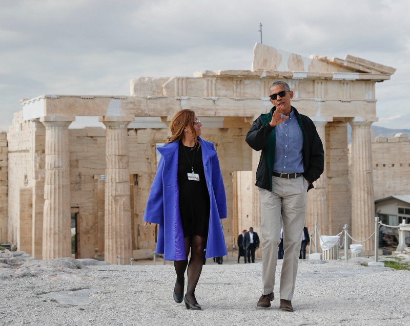 Στον Ιερό Βράχο της Ακρόπολης και στο Μουσείο ξεναγήθηκε ο Ομπάμα [εικόνες] | iefimerida.gr 6