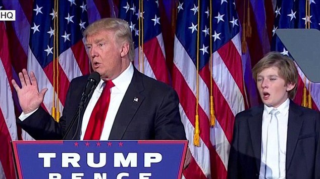 Ο γιος του Ντόναλντ Τραμπ κοιμόταν... όρθιος -Στην ομιλία του πατέρα του [εικόνες & βίντεο] | iefimerida.gr 0