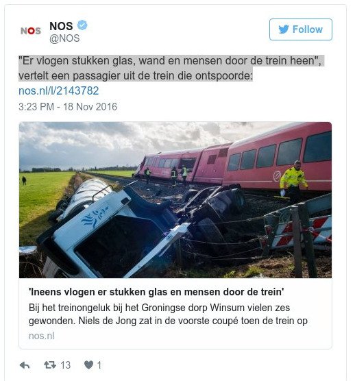 Ολλανδία: 18 τραυματίες σε σύγκρουση τρένου με φορτηγό [εικόνα] | iefimerida.gr 0