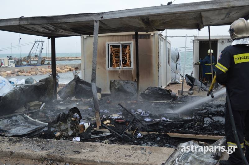 Χίος: Επεισόδια στην Σούδα και εμπρησμός κοντέινερ [εικόνες] | iefimerida.gr 2