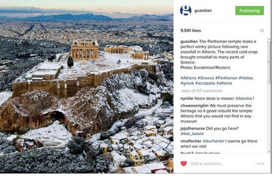 Παραληρούν τα ΜΜΕ παγκοσμίως με τη χιονισμένη Ακρόπολη: «Μοιάζει με χειμωνιάτικη Χώρα των Θαυμάτων!» [εικόνες & βίντεο] | iefimerida.gr 2