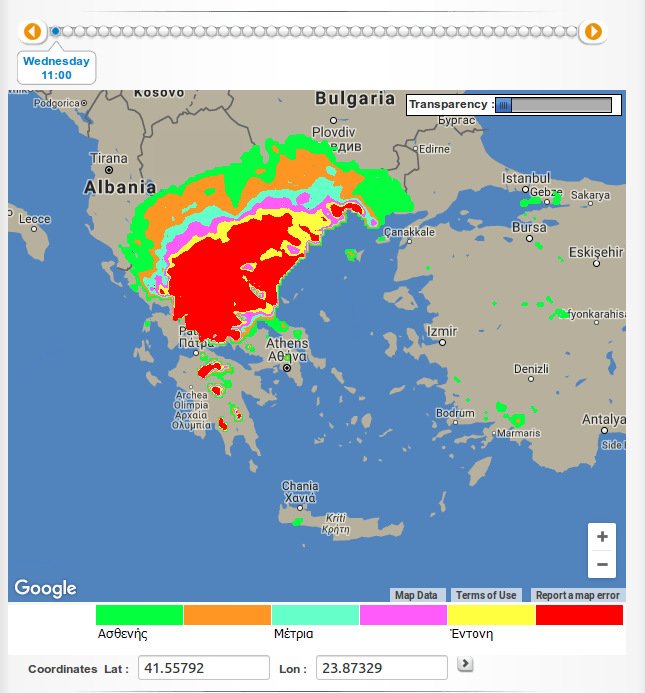 Οι χάρτες με τα χιόνια και τις καταιγίδες στην Ελλάδα σήμερα -Πού θα χτυπήσουν τα φαινόμενα [εικόνες] | iefimerida.gr 1
