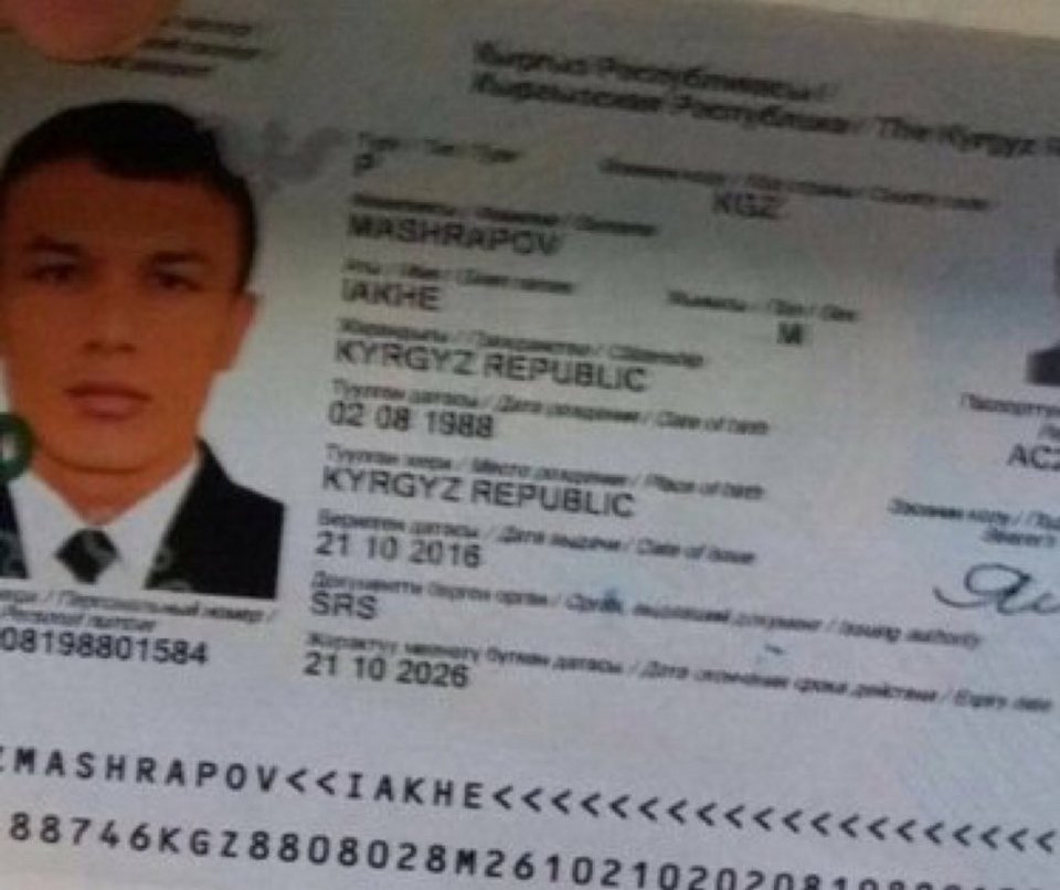 Το διαβατήριο του μακελάρη της Κωνσταντινούπολης: Ο 29χρονος Akhe Mashrapov από το Κιργιστάν [εικόνα] | iefimerida.gr 0