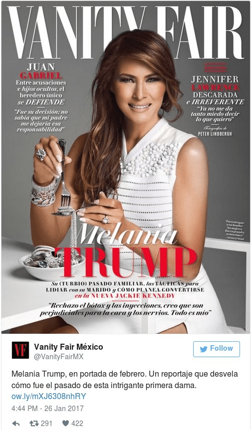 Σάλος: Η Μελάνια Τραμπ «τρώει» διαμάντια στο  Vanity Fair Μεξικού [εικόνες] | iefimerida.gr 0