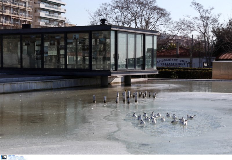 Εντυπωσιακές εικόνες από όλη την Ελλάδα: Πάγωσαν σιντριβάνια, λίμνες, υδραγωγεία! [εικόνες] | iefimerida.gr 7