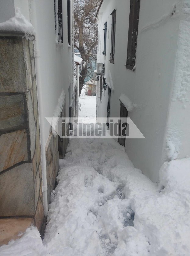 Η Σκόπελος θαμμένη στο χιόνι, μέσα από τις φωτογραφίες των κατοίκων της [εικόνες]  | iefimerida.gr 3