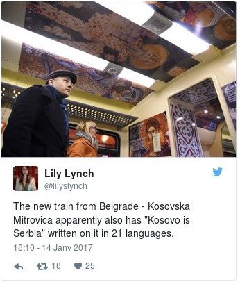 Tρένο, γεμάτο εικόνες Αγίων και σερβικά συνθήματα, λίγο έλειψε να προκαλέσει πόλεμο με το Κόσοβο [εικόνες] | iefimerida.gr 7