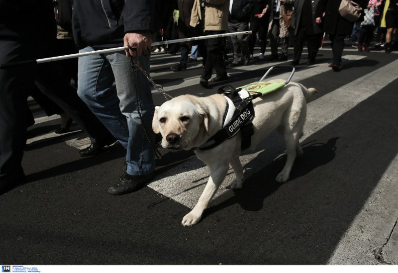 Πορεία διαμαρτυρίας τυφλών  προς το Μέγαρο Μαξίμου [εικόνες] | iefimerida.gr 1