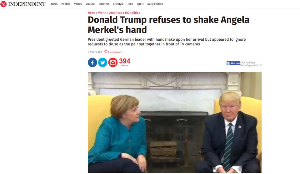 Απίστευτη προσβολή Τραμπ σε Μέρκελ: Την αγνόησε όταν τον ρώτησε για να κάνουν χειραψία [βίντεο] | iefimerida.gr 0