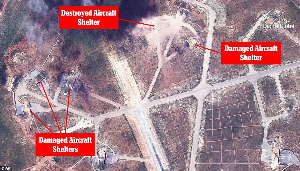 Η βάση του Ασαντ πριν και μετά το σφυροκόπημα από τους αμερικανικούς πυραύλους Τόμαχοκ [εικόνες] | iefimerida.gr 11