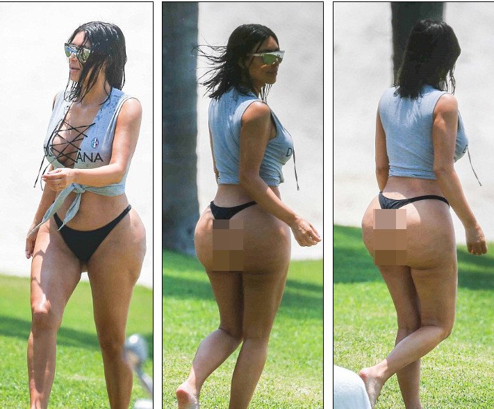 Η γυμνή αλήθεια της Κιμ Καρντάσιαν -Με στρινγκ μπικίνι χωρίς κανένα ρετούς [εικόνες] | iefimerida.gr 1