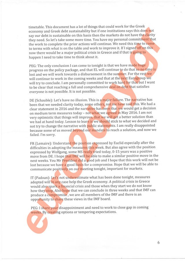 Διέρρευσαν τα πρακτικά του Eurogroup -Ολο το παρασκήνιο | iefimerida.gr 1