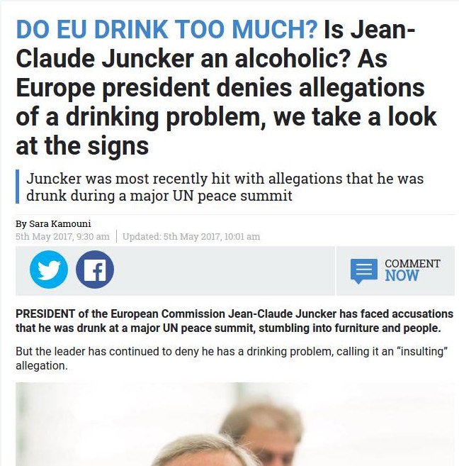 «Sun»: Είναι ο Γιούνκερ αλκοολικός; «Τύφλα» σε διάσκεψη για το Κυπριακό [εικόνα & βίντεο] | iefimerida.gr 0