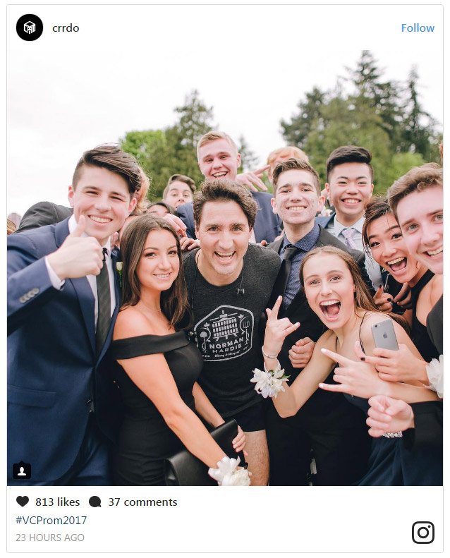 Ο Τριντό έκανε «photobombing» με... σορτσάκι σε τελετή αποφοίτησης [εικόνες] | iefimerida.gr 1