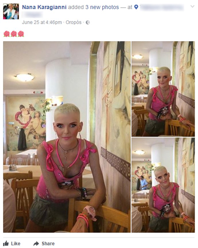 Οι τελευταίες αναρτήσεις της Νανάς Καραγιάννη στο Facebook -Ευδιάθετη και χαμογελαστή [εικόνες] | iefimerida.gr 0
