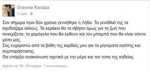 Η γυναίκα του Κώστα Εφήμερου συγκλονίζει: «Αλλιώς σχεδιάζαμε τα γενέθλια της κόρης μας, σήμερα» | iefimerida.gr 0
