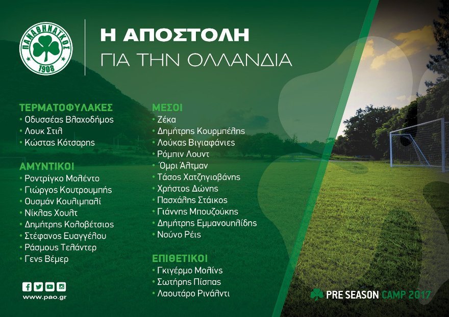 Mε 25 παίκτες ο Παναθηναϊκός για προετοιμασία - Ποιους έκοψε ο Ουζουνίδης | iefimerida.gr 0